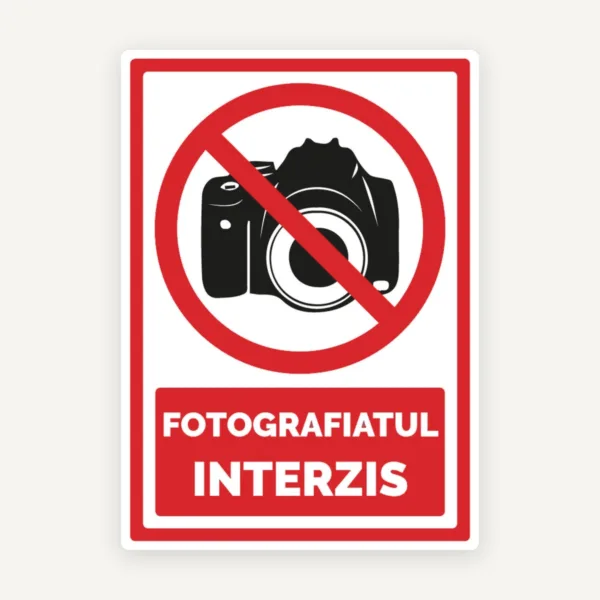 Semn pentru interzicere fotografiatul interzis