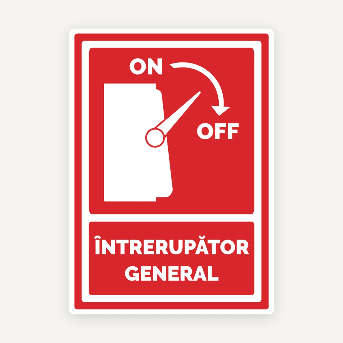 Semn pentru intrerupator general
