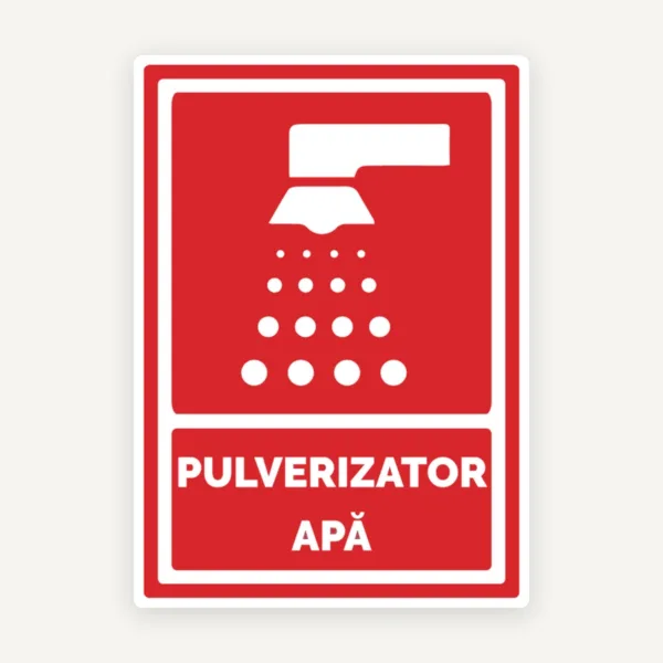 Semn pentru pulverizator apa