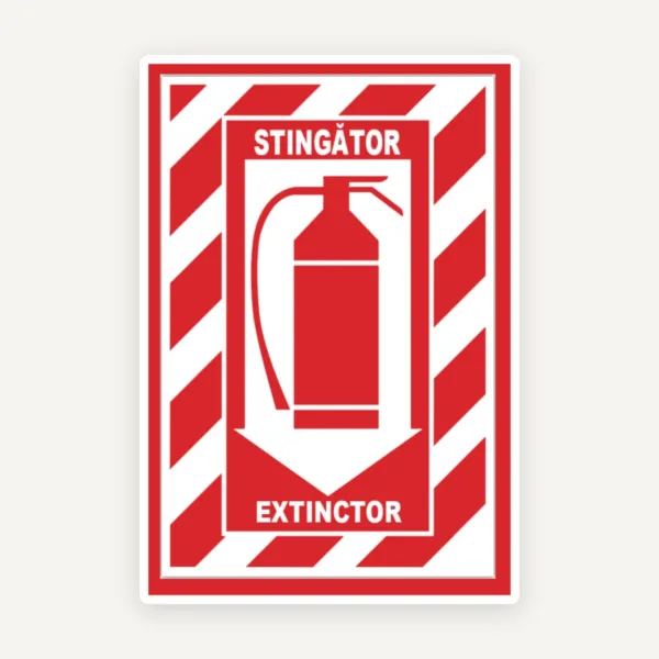 Semn pentru stingator  extinctor