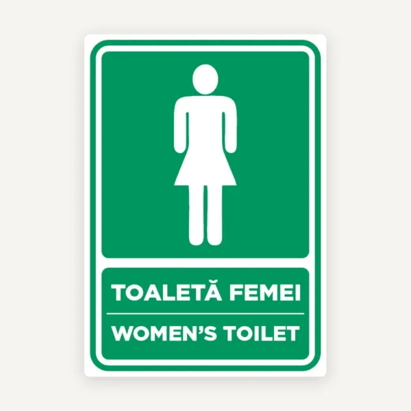 Semn pentru toaleta femei women's toilet