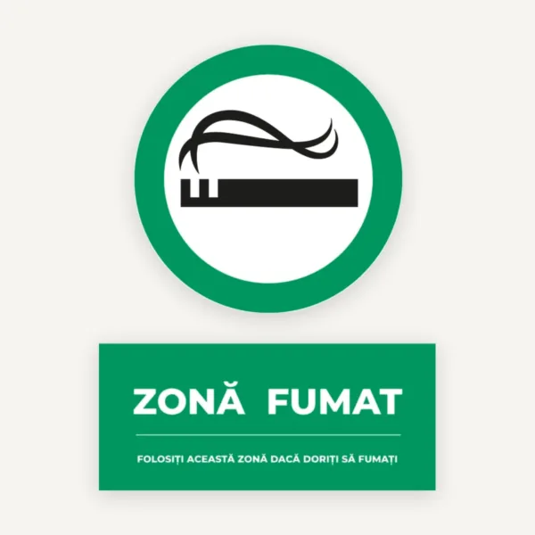 Semn pentru zona fumat folositi aceasta zona daca doriti sa fumati