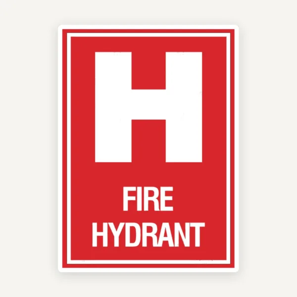 Sign fire hydrant