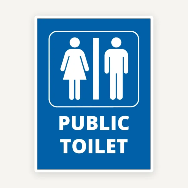 Sign public toilet