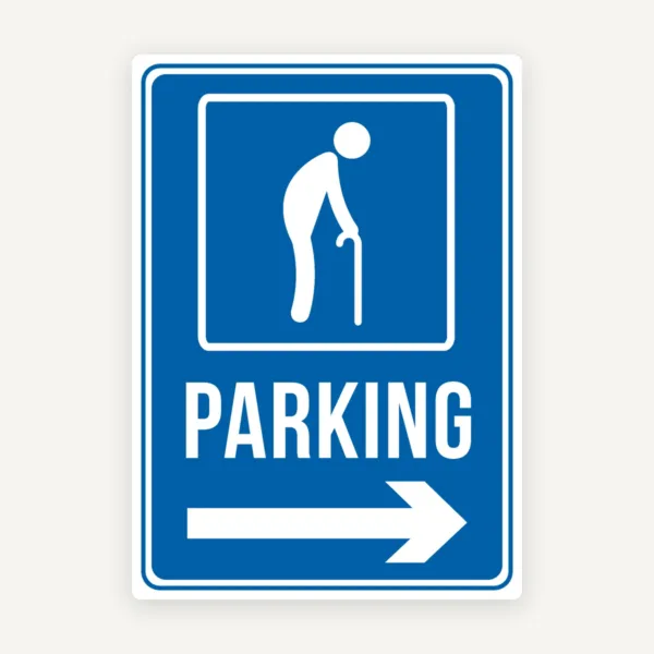 Indicator „Loc rezervat pentru bătrâni / persoane cu dificultăți - Parking”