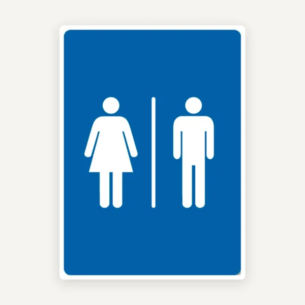 Indicator Toaletă Mixtă - Semn Personalizat pentru Femei și Bărbați, Ideal pentru Birouri și Spații Publice