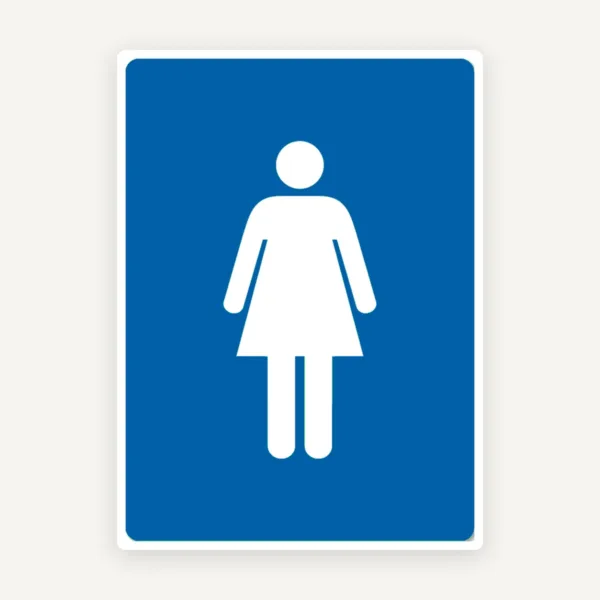 Plăcuță profesională pentru WC femei - Ideală pentru spații comerciale și birouri