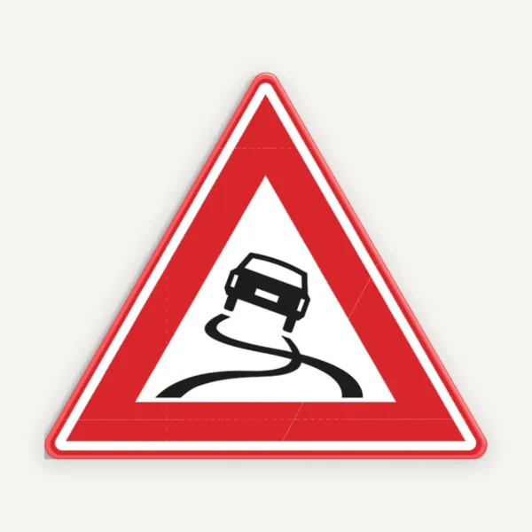 Semn de circulatie pentru drum alunecos