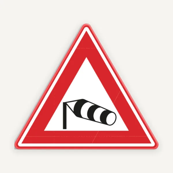 Semn de circulație vânt transversal