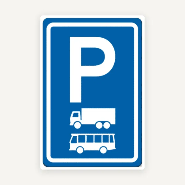 Semn de parcare pentru camioane și autobuze