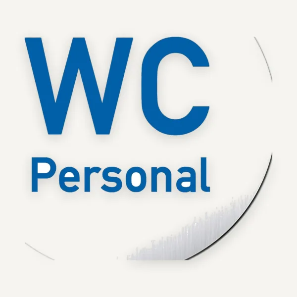 Semn din aluminiu pentru wc personal