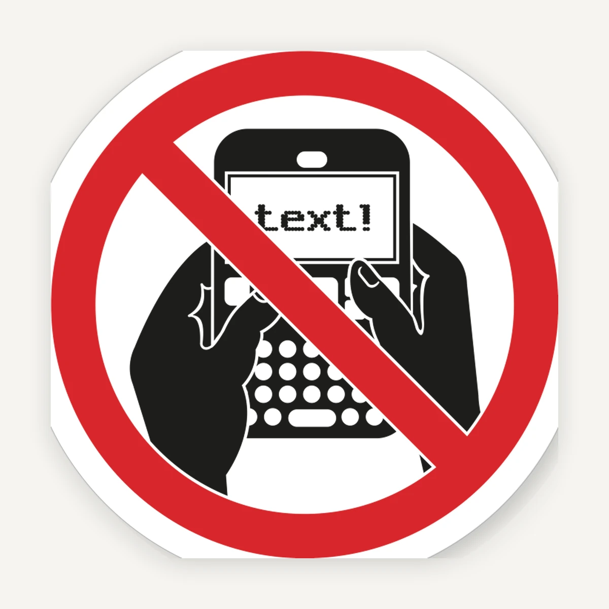 Etichetă interzis mesajele pe telefon