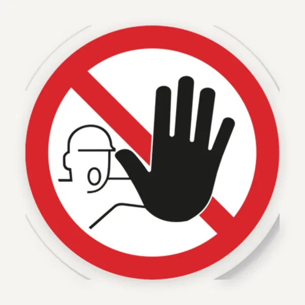 Etichetă de Siguranță - Acces Interzis Persoanelor Neautorizate | Protejează-ți Spațiile