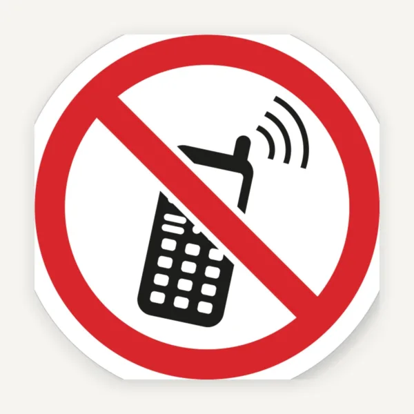 Etichetă de siguranță „Interzis telefonul”
