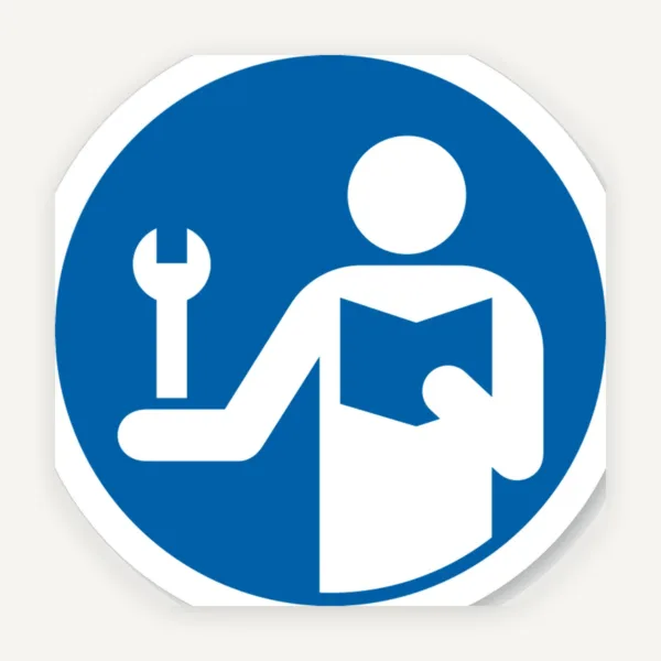 Etichetă Industrială de Siguranță - Instrucțiuni Obligatorii de Protecția Muncii