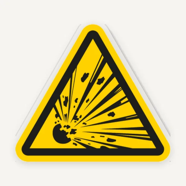 Etichetă de Siguranță pentru Materiale Explozive - Protecție și Respectarea Legii