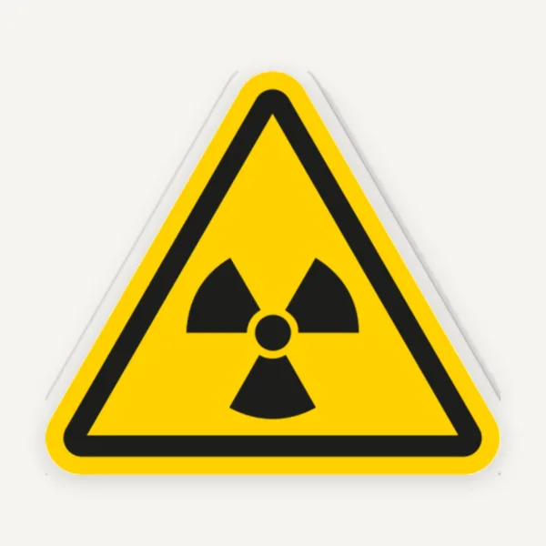 Sticker pentru Material Radioactiv - Conform Standardelor de Siguranță