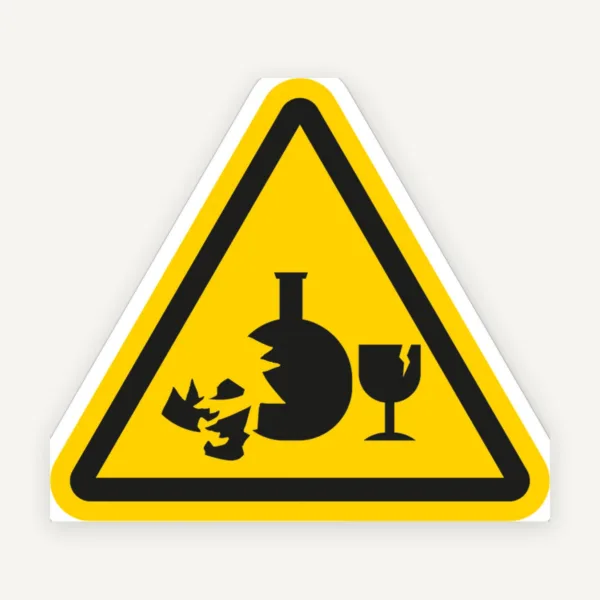 Etichetă Avertizare Sticlă Fragilă - Siguranță și Protecție pentru Transport
