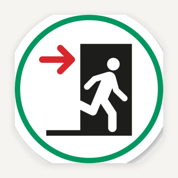 Etichetă de Siguranță pentru Ușa de Urgență - Direcție Stânga sau Dreapta