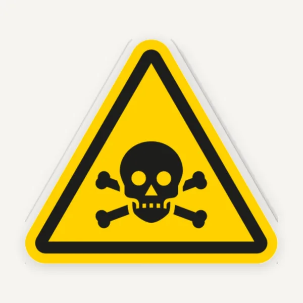 Etichetă Pericol Toxic - Conform Norme de Securitate