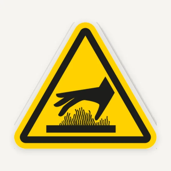 Etichetă Siguranță „Zonă Fierbinte” - Protecție Muncă și Prevenire Accidente