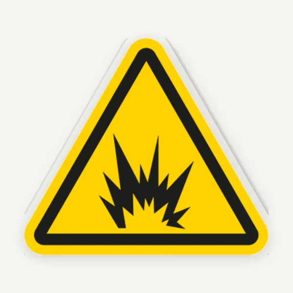 Etichetă Pericol Exploziv - Siguranță Maximă pentru Zone cu Risc