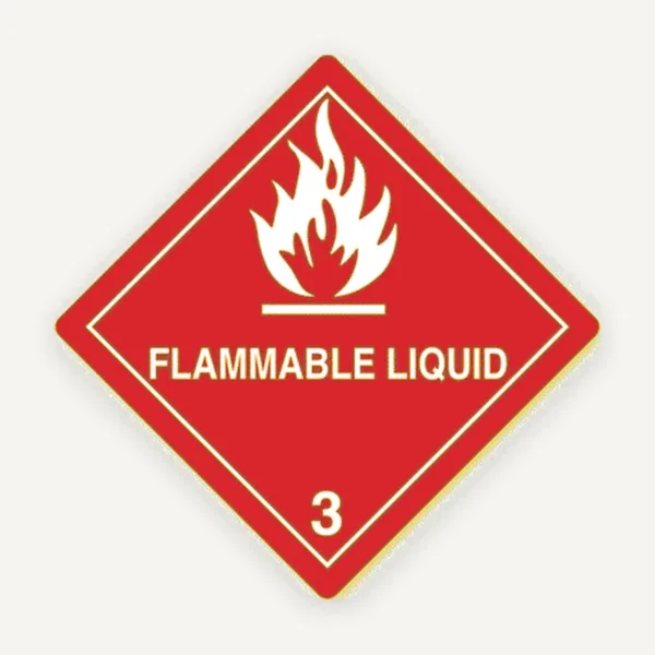 Etichetă Lichid Inflamabil - Siguranță și Conformitate pentru Produse Periculoase