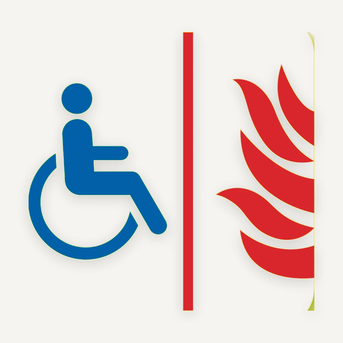 Etichetă Zonă de Refugiu Persoane cu Handicap - Semnalizare Sigură și Conformă Normelor