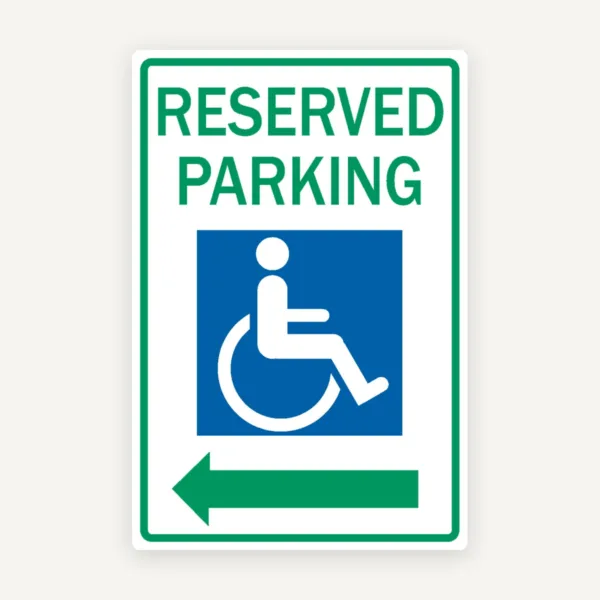 Reserved Handicapped Parking Sign