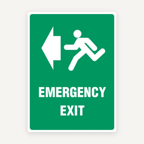 SIGN EMERGENCY EXIT LEFT