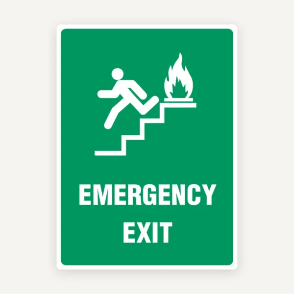 SIGN EMERGENCY EXIT STAIRWAY LEFT