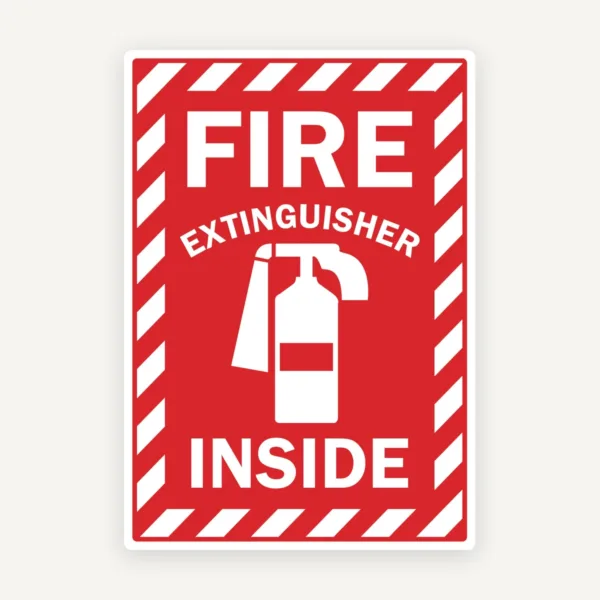 Indicator Semnalizare Stingător Incendiu Interior/Exterior - Placă PSI Vizibilitate Ridicată