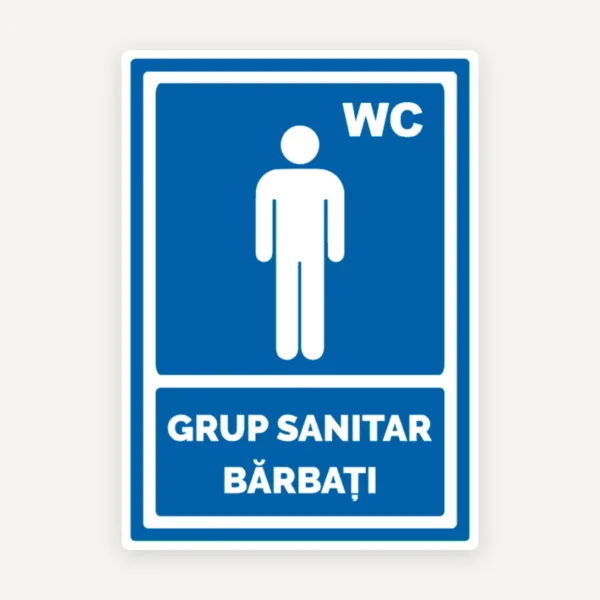Semn Grup Sanitar Bărbați - Soluția Ideală pentru Organizarea Toaletei