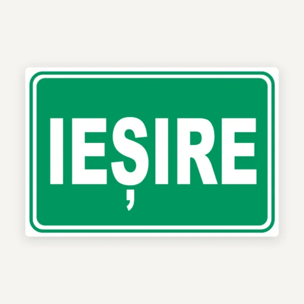 Indicator pentru Uși de Ieșire - Semnalizare Standard de Evacuare