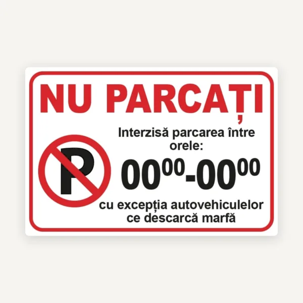 interzisa parcarea intre orele