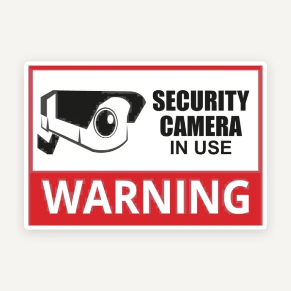 Security camera in use warning