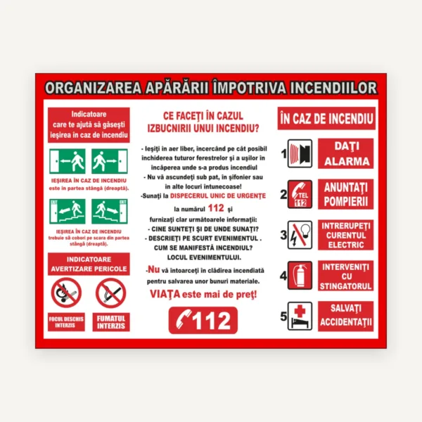 Semn Organizarea apararii impotriva incendiilor
