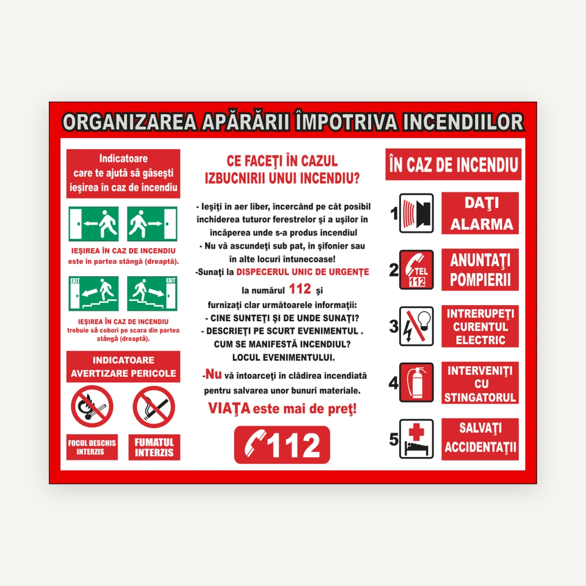 Semn Organizarea apararii impotriva incendiilor