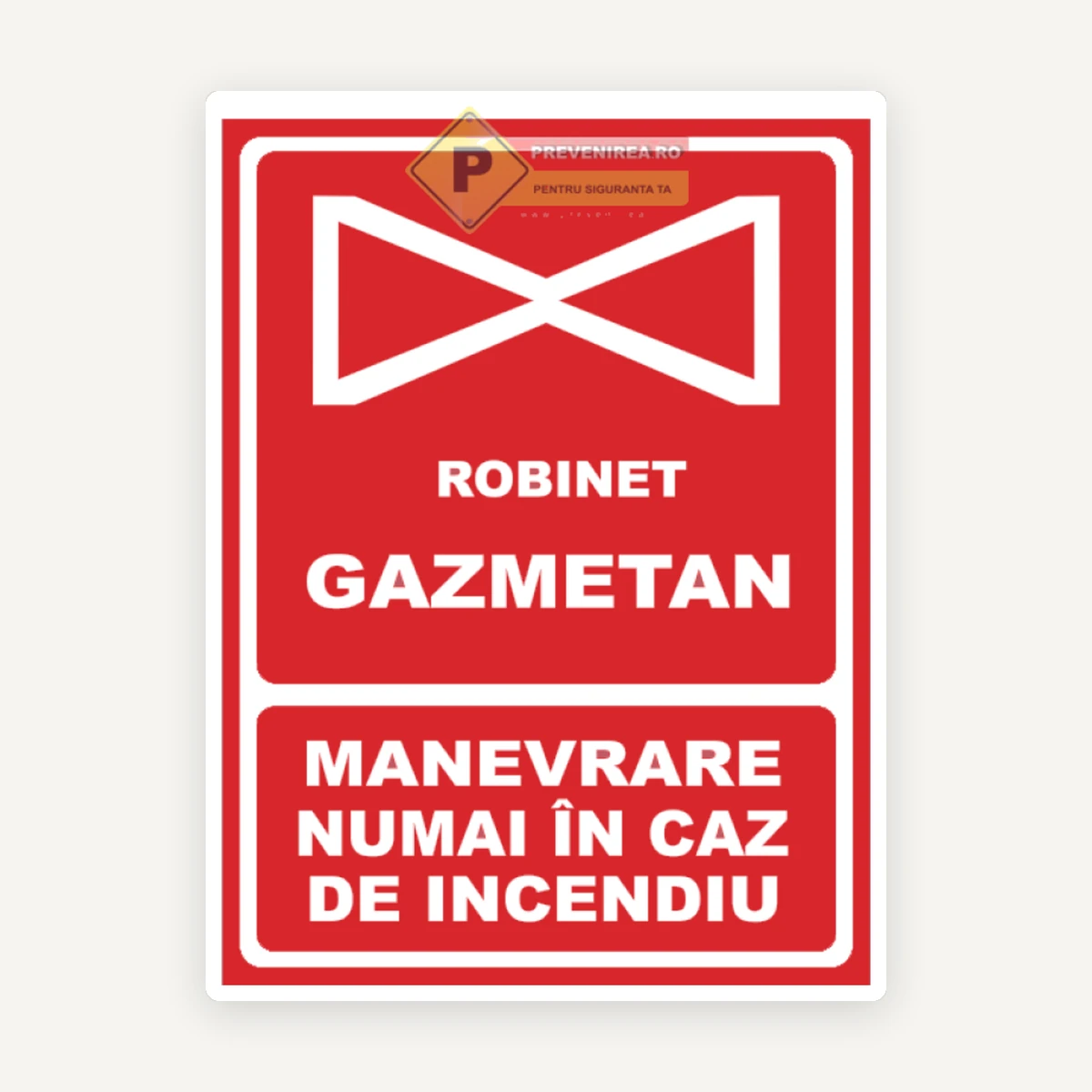 Semn pentru robinet gaz metan