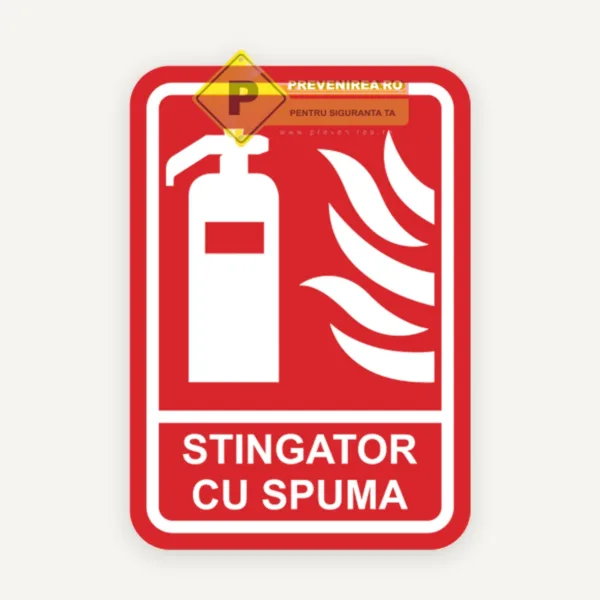 Semn stingator cu spuma