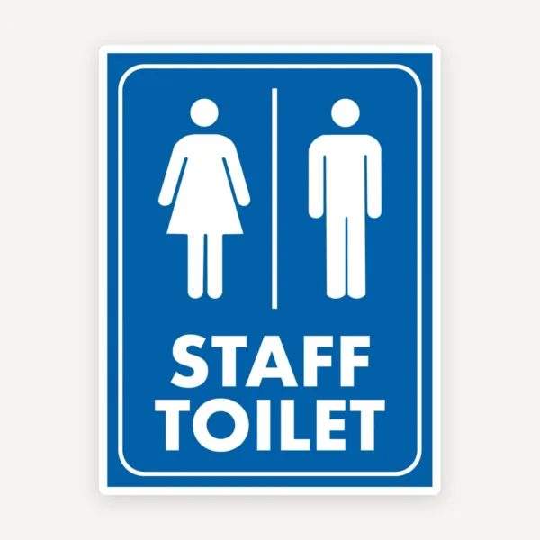 Staff toilet signs