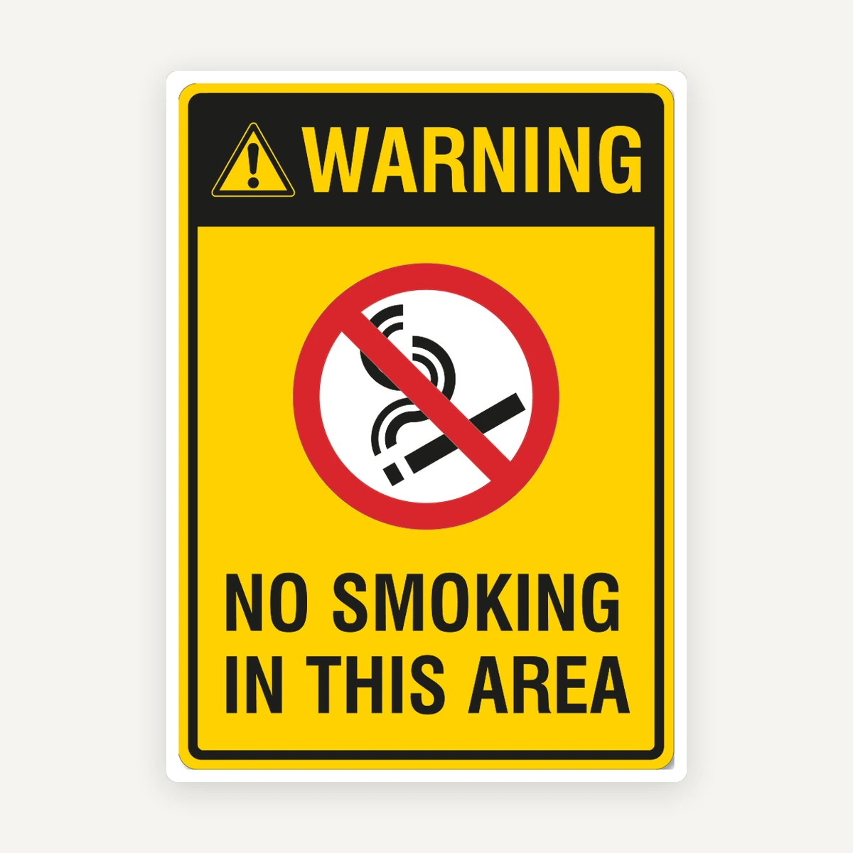 Warning no smoking in this area