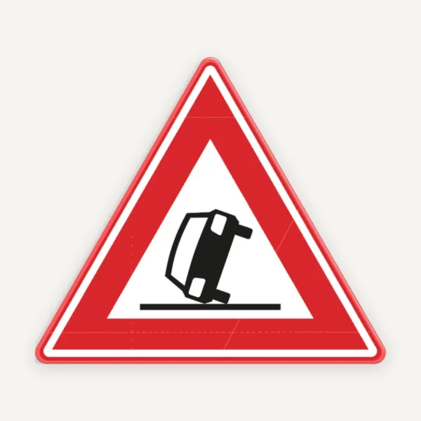 Indicator Rutier din Aluminiu - Semnalizare Pericol de Răsturnare