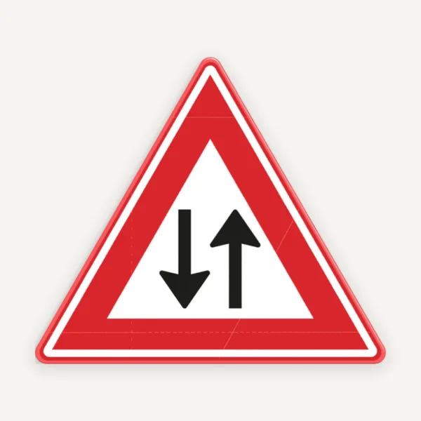 Indicator Rutier Personalizat din Aluminiu - Circulație în Două Sensuri, Rezistent și Durabil
