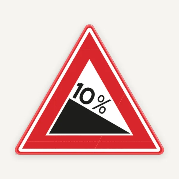Indicator rutier Deal abrupt în jos - Aluminiu rezistent, semn rutier profesional certificat