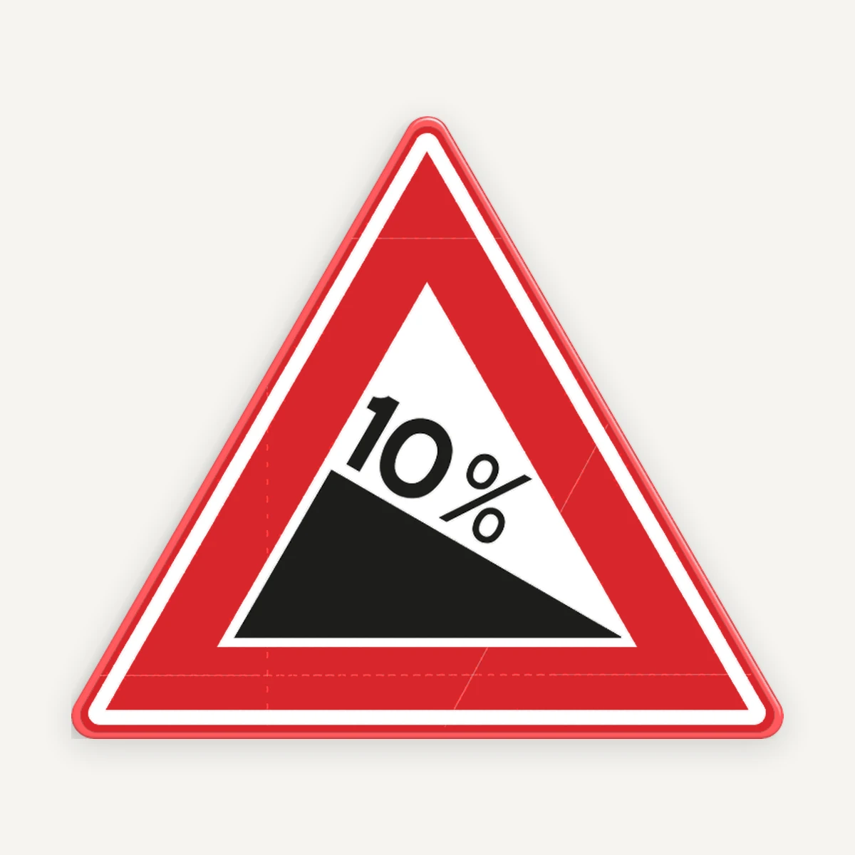 Indicator rutier Deal abrupt în jos - Aluminiu rezistent, semn rutier profesional certificat