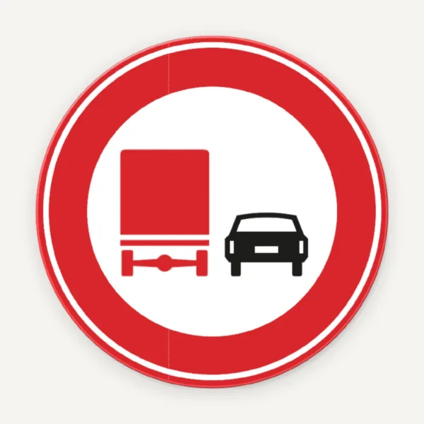 Indicator „Depășirea interzisă pentru camioane” din aluminiu