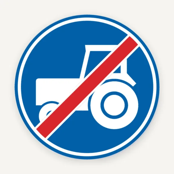 Indicator Acces interzis utilaje agricole - pentru drumuri publice și private