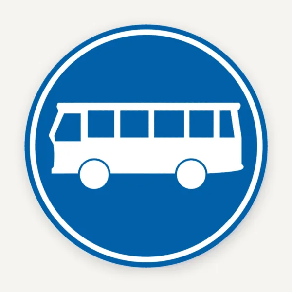 Indicator pentru banda obligatorie pentru autobuze