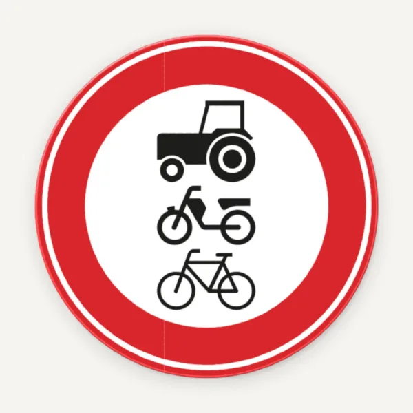interdicție de circulație pentru autovehiculele care nu pot circula cu o viteză mai mare de 25 km/h din aluminiu